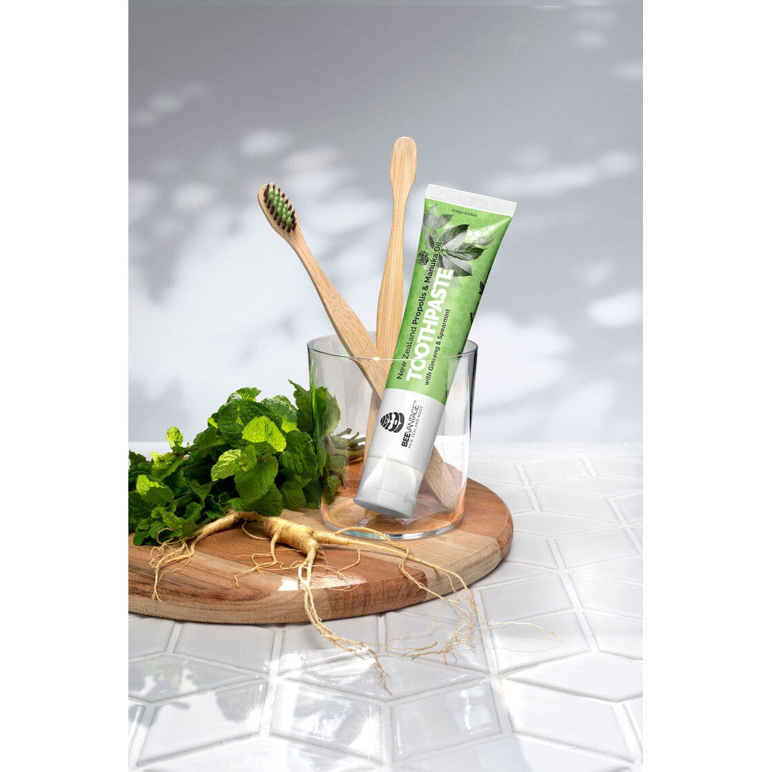 Beevantage Propolis and Manuka Oil Toothpaste with Ginseng and Spearmint 100g